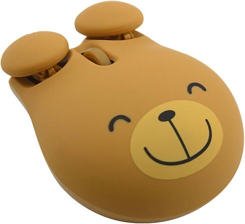 Wireless Mouse, Cute Bear Computer Mouse,2.4G USB Optical 1200DPI Cordless Mice for Laptop, PC-Animal Bear Brown in Saudi Arabia