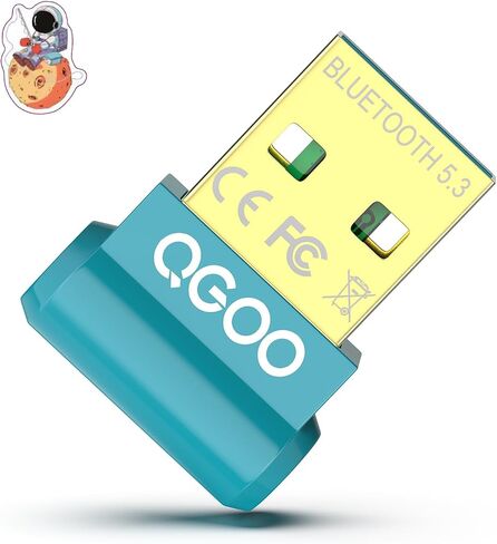 USB Bluetooth Adapter for PC - QGOO Bluetooth Dongle 5.3 EDR, Wireless Bluetooth Receiver for Desktop Computer Laptop Bluetooth Windows 8.1/10/11（green-132） in Saudi Arabia