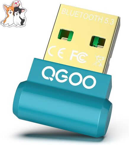 USB Bluetooth Adapter for PC - QGOO Bluetooth Dongle 5.3 EDR, Wireless Bluetooth Receiver for Desktop Computer Laptop Bluetooth Windows 8.1/10/11（green-041） in Saudi Arabia