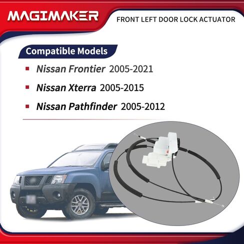 مجموعة مشغل مزلاج قفل الباب الأمامي الأيسر متوافقة مع Nissan Frontier 2005-2021 Xterra 2005-2015 Pathfinder 2005-2012 استبدال 80501-ZP70A مزلاج الباب الجانبي للسائق Assy in Saudi Arabia