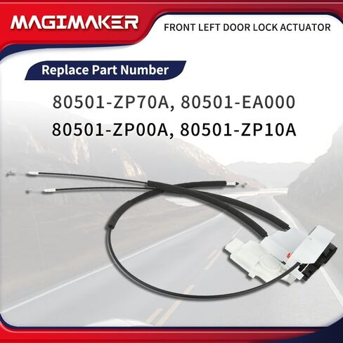 مجموعة مشغل مزلاج قفل الباب الأمامي الأيسر متوافقة مع Nissan Frontier 2005-2021 Xterra 2005-2015 Pathfinder 2005-2012 استبدال 80501-ZP70A مزلاج الباب الجانبي للسائق Assy in Saudi Arabia