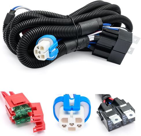 NSLUMO HB5 9007 Led Headlight Wiring Harness for 1993-2004 Ford Explorer Mustang 14AWG Heavy Duty Relay Harness Kit for 1998-2002 Lincoln Navigator 9007 Headlight Booster in Saudi Arabia