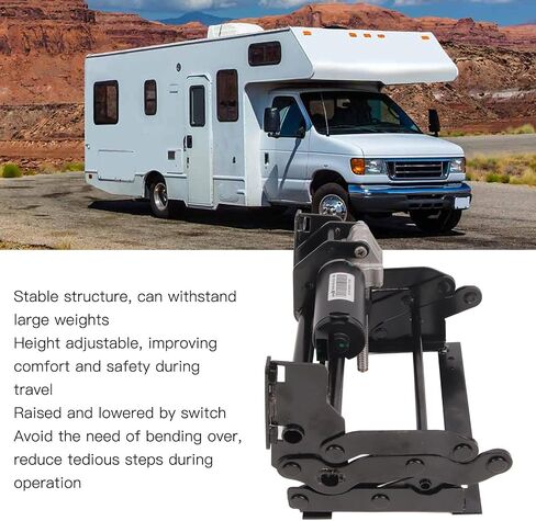 Adjustable Footrest, KIMISS 12V Car Seat Electric Leg Rest Adjustable Seat Leg Rest Support Modification Leg Support Push Rod Type Parts for RV Commercial Vehicle in Saudi Arabia