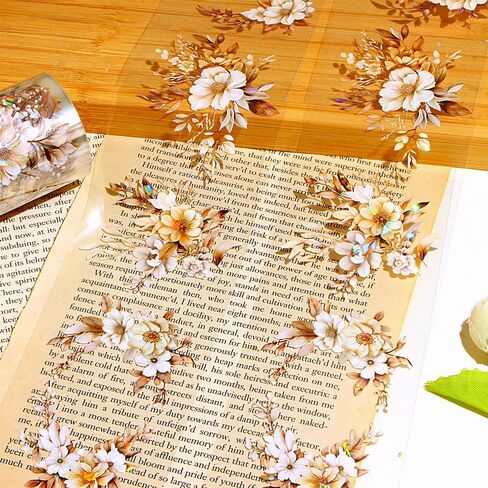 2 متر/لفة الليزر الزهور اشي ملصقات الشريط زهرة اشي أشرطة شفافة PET الشريط واسعة خمر الجمالية اشي الشريط اشي الشريط الزخرفية شريطٌ لاصق in Kuwait