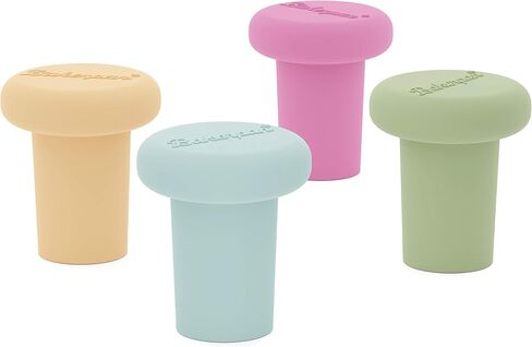 Bakerpan Silicone Wine Stoppers for Wine Bottles, Wine Bottle Stopper, Reusable Wine Corks - Set of 4 in Saudi Arabia