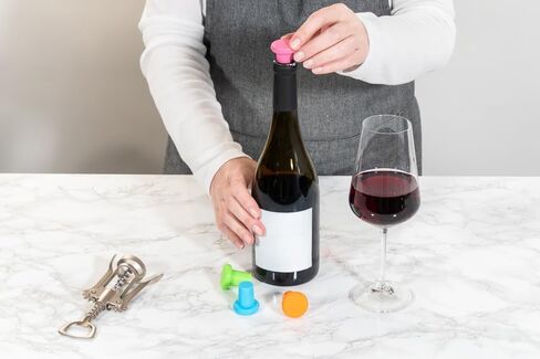 Bakerpan Silicone Wine Stoppers for Wine Bottles, Wine Bottle Stopper, Reusable Wine Corks - Set of 4 in Saudi Arabia