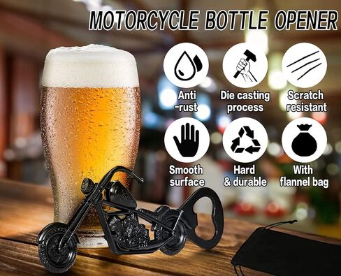 LKKCHER Motorcycle Beer Bottle Opener, Mens Gifts for Birthday Father’s Day, Christmas Gift Ideas for Men Husband Boyfriend Motorbike Lovers, Motorcycles Gifts in Saudi Arabia