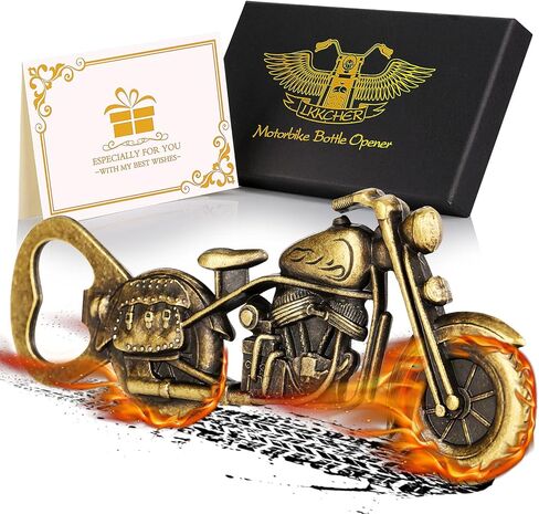 LKKCHER Motorcycle Beer Bottle Opener, Mens Gifts for Birthday Father’s Day, Christmas Gift Ideas for Men Husband Boyfriend Motorbike Lovers, Motorcycles Gifts in Saudi Arabia
