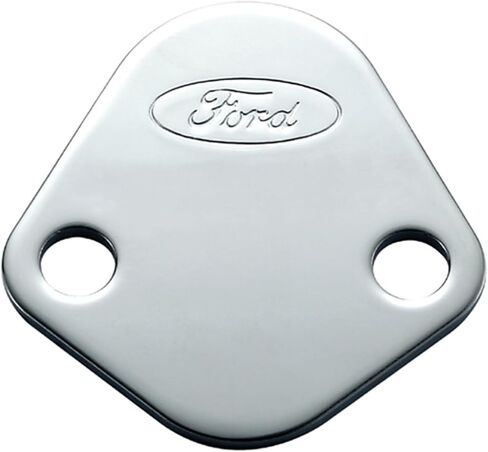 Fuel Pump Block-Off Plate Chrome w/Ford Logo in Saudi Arabia