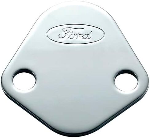Fuel Pump Block-Off Plate Chrome w/Ford Logo in Saudi Arabia