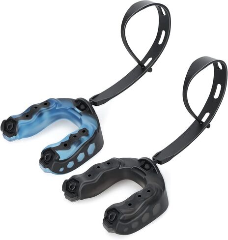 2Pack Football Mouth Guard with Strap, Soft Mouth Guard Football for Youth & Adult, Sports Mouthguard for Rugby, Hockey, Basketball, Boxing, MMA, Lacrosse in Kuwait