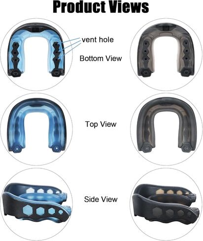 2Pack Football Mouth Guard with Strap, Soft Mouth Guard Football for Youth & Adult, Sports Mouthguard for Rugby, Hockey, Basketball, Boxing, MMA, Lacrosse in Kuwait