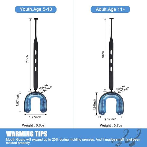2Pack Football Mouth Guard with Strap, Soft Mouth Guard Football for Youth & Adult, Sports Mouthguard for Rugby, Hockey, Basketball, Boxing, MMA, Lacrosse in Kuwait