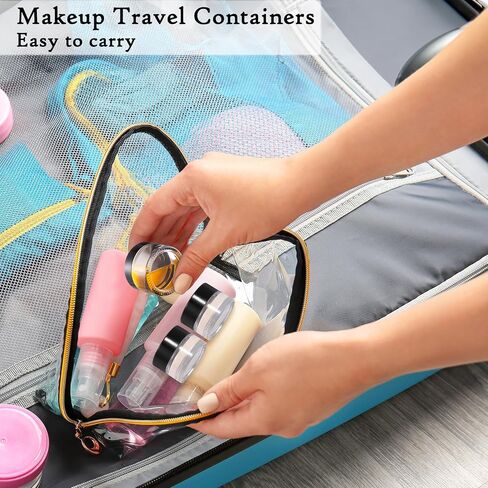 9 Pcs 5 Grams Small Travel Size Toiletry Containers, Tiiny Cosmetic Sample Glass Jars with Clear Lids for DIY Lip Balm,Lip Gloss, Glitter, Eye shadow, Creams, Body Scrub, Makeup, Rhinestone, Bead in Saudi Arabia