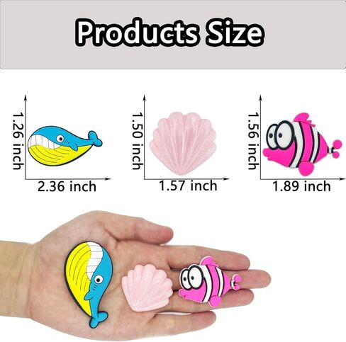Ocean Beach Bag Charms for Bogg Bag，Sea Creatures Insert Charms for Simple Modern Beach Bag Rubber Tote,Bogg Bag Accessories Compatible with Simply Southern Beach Tote，Decorative for Seaside Play in Saudi Arabia