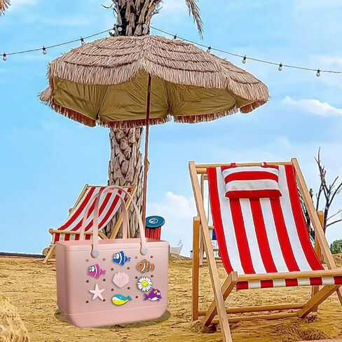 Ocean Beach Bag Charms for Bogg Bag，Sea Creatures Insert Charms for Simple Modern Beach Bag Rubber Tote,Bogg Bag Accessories Compatible with Simply Southern Beach Tote，Decorative for Seaside Play in Saudi Arabia