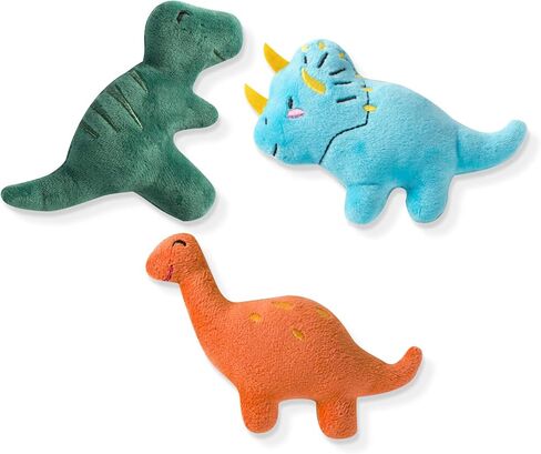 Fringe Studio Mini Plush Pet Toy Set with Squeaker, Having A Dinomite Time (289427), Multicolor in Saudi Arabia