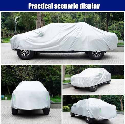 غطاء شاحنة Migaven مقاوم للماء مع سحاب للباب مناسب خصيصًا لسيارة Ford F150، Chevy Silverado، أغطية بيك اب مقاومة للماء في جميع الأحوال الجوية مع أشرطة إطارات وحقيبة مرآة in Kuwait