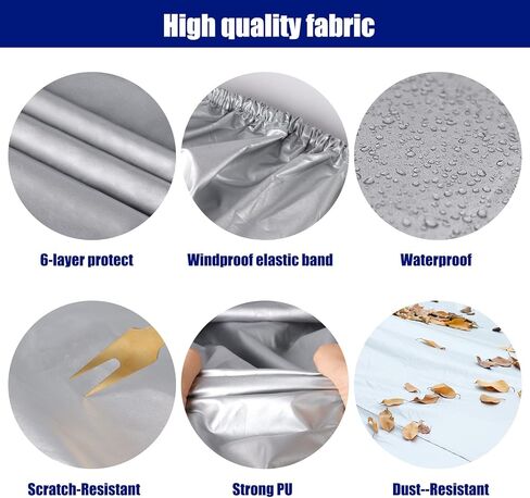 غطاء شاحنة Migaven مقاوم للماء مع سحاب للباب مناسب خصيصًا لسيارة Ford F150، Chevy Silverado، أغطية بيك اب مقاومة للماء في جميع الأحوال الجوية مع أشرطة إطارات وحقيبة مرآة in Kuwait