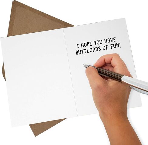 Sleazy Greetings Funny Birthday Card For Women or Men - 5 x 7 Inch Adult For Friend Bday Card with Matching Envelope - Happy Birthday Sweet Cheeks! in Kuwait