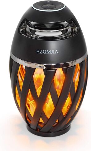 Led Flame Speakers, LED Flickering Flame Atmosphere Light with Bluetooth 4.2 Wireless Portable HD Audio Waterproof Speaker, LED Bass Speaker Dimmable Warm Light for iPhone/iPad/Android in Saudi Arabia