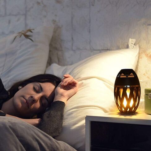 Led Flame Speakers, LED Flickering Flame Atmosphere Light with Bluetooth 4.2 Wireless Portable HD Audio Waterproof Speaker, LED Bass Speaker Dimmable Warm Light for iPhone/iPad/Android in Saudi Arabia