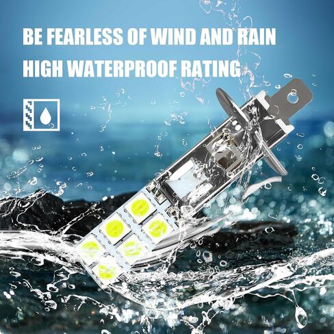 4 قطع مصابيح ضباب LED H3 للسيارة، رقاقة 12SMD-5050 عالية السطوع مضادة للضباب 360 درجة أثناء النهار، توصيل وتشغيل استبدال لمبة مقاومة للماء، عالمية للسيارات (أبيض) in Saudi Arabia