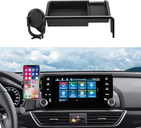 حامل هاتف السيارة Autorder لـ 2018 2019 2020 2021 2022 Honda Accord Accessories 8 بوصة حامل الهاتف الخلوي مع منظم لوحة القيادة بدون استخدام اليدين دوران 360 درجة in Saudi Arabia