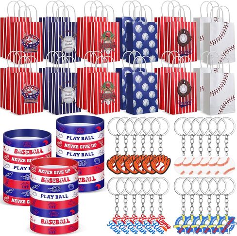 ShinyRelief 72 Pcs Basketball Party Favors Set Includes 24 Paper Gift Bags 24 Silicone Wristbands 24 Sports Stress Balls Goodie Bag Fillers Gifts for Sports Themed Birthday Party Supplies in Kuwait