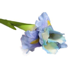4 Bundle Real Touch Long Stems Iris Flower Silk Artificial Ireland Irish Iris Fake Flower for Wedding Decor Home Flower Arrangements Decoration (Black Red)