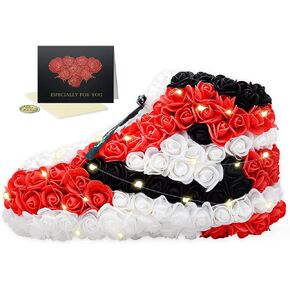 Gifts for Him Her , Unique Handmade Rose Shoe Birthday Gifts for Him Her, Rose Sneaker Artificial Flower Decorations Boyfriend Girlfriend Boys Kids, Birthday Gifts Father's Day Girlfriend Best Idea