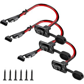 3PCS SAE Connector, SAE Quick Connector Harness, 1FT 12AWG SAE Adapter Male Plug to Female Socket Cable, Waterproof SAE Extension Cord for Solar Panel Generator Battery Charger Battery Tender Cable