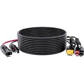Solar Extension Cable,10 Ft Solar to Anderson/XT60/DC7909/DC5521 Adapter Solar Connector for Solar Panel to Ecoflow River & Delta Series Power Station