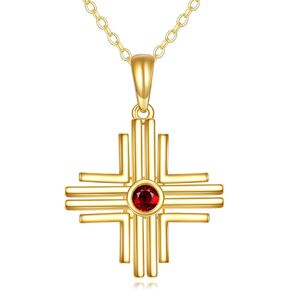 14k Real Gold Sun Necklace Moon and Star Celestial Pendant Jewelry Gifts for Wife Girfriend Sister