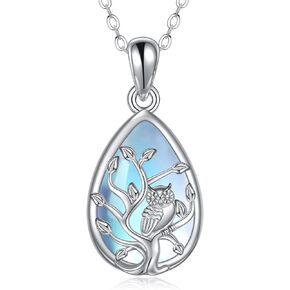 ONEFINITY Sterling Silver Owl Tree of Life Necklace Owl Pendant Jewelry Gifts for Women