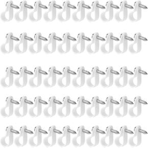 50PCS Cable Clamp 1/4 Inch White Model P Nylon Rope Light Installation Cable Clamp Suitable for Securing Rope Light and Cable and Wire Classification