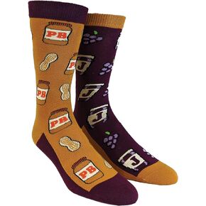 Crazy Dog T-Shirts Youth Peanut Butter And Jelly Socks Funny Lunch Jam Sandwich Graphic Novelty Vintage Footwear
