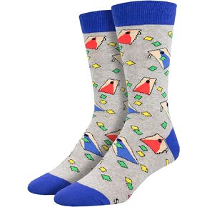 Men's Men's Cornhole Crew Socks, light grey heather