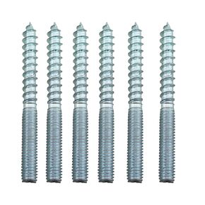 8PCS 60MM/2.36Inch M8 Hook Bolt Self Tapping Screw Wooden Connecting Furniture Feet Hanger Double Head Bolt Suitable for Furniture and Stair Posts and Wooden Guardrail