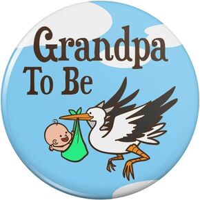 Grandpa To Be Button Badge Pin