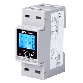 Single Phase Two Wire Multimeter Volt Meter, AC 230V 5(63) A 60Hz DIN-Rail Type Kilowatt Hour kwh Meter, Power Meter, LCD Display Kwh Watt Meter, DDS1946-2P