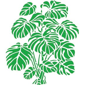 Large Plant Sunflower Stencil - Reusable Sunflower Palm Tropical Leaf Stencils for Painting on Wood, Canvas, Paper, Fabric, Wall, Furniture - DIY Template for Art and Crafts (Ginkgo Leaf)