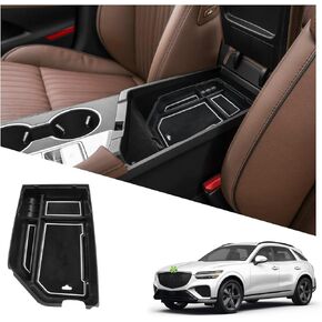 2024 GV70 Center Console Organizer for 2022-2024 Genesis GV70 Accessories Middle Console Organizer GV70 Armrest Console Organizer Compatible with 2022 2023 2024 Genesis GV70