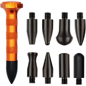 Sconosciuto GS DIY Paintless Dent Repair Kit Metal Tap Down Pen with 9 Heads Tips Dent Removal Tools