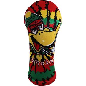 Tie Dye Rasta Smoked Ducky | BeeJoss Golf Club Headcover | Driver Fairway Hybrid-Sold Separately | Handmade in USA