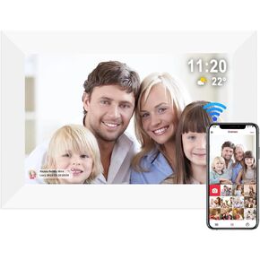 WiFi 10.1" Touch Screen Digital Photo Frame,32GB Frameo Digital Picture Frames with SD USB Card Slot, Auto-Rotate Wall Mountable,Digital Frame Share Photos and Videos via Frameo App