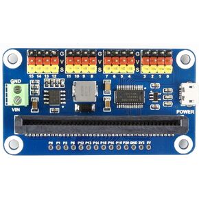 Waveshare Servo Driver for Micro:bit 16 Channel PWM Outputs 12 Bit Resolution I2C Interface