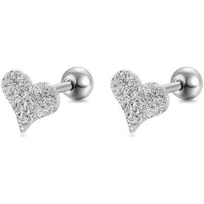Hypoallergenic Cubic Zirconia 316L Earrings for Women and Girls Star Studs Earrings Heart Studs EarringsGold Star Earrings High Polish Tiny Cartilage Studs Jewelry Gift