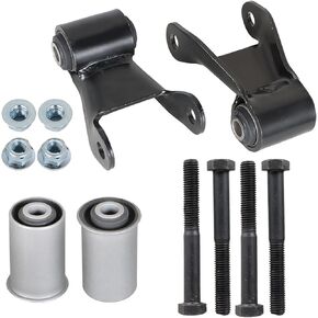 WFLNHB Pair Rear Leaf Spring Shackle Repair Kit 2Pc w/Bushing Replacement for Select Cadillac/Chevrolet/GMC Models