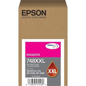 EPSON 748 DURABrite Pro Ink High Capacity Black Cartridge (T748XXL120) Works with WorkForce WF-6590, WF-8590, WF-6090, WF-8090